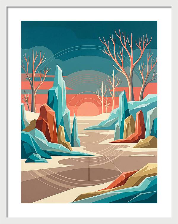 Frosty Geometric Landscape