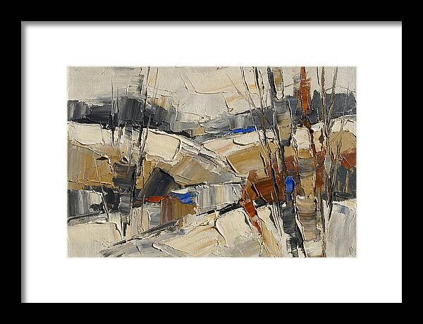 Frosty Landscape In Palette Knife