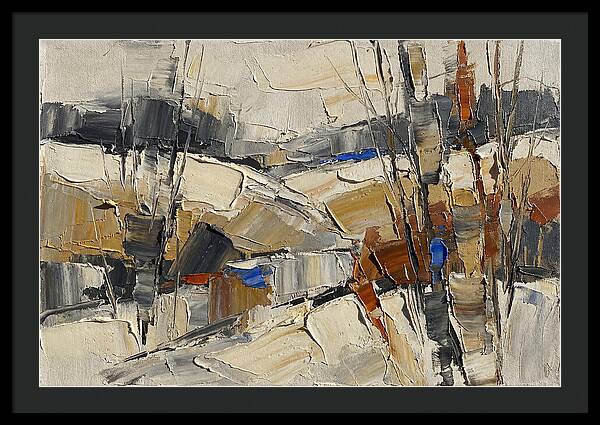 Frosty Landscape In Palette Knife