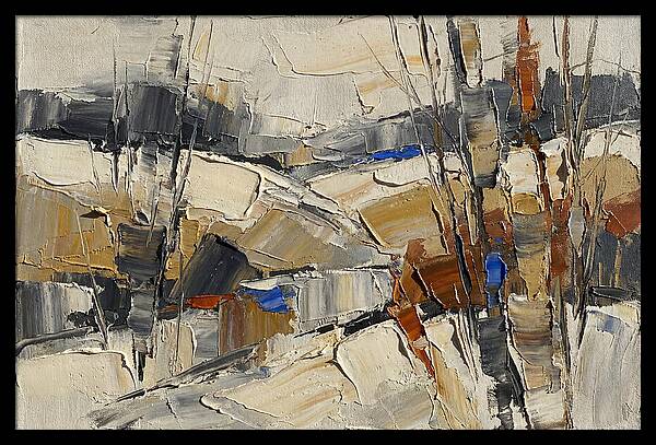 Frosty Landscape In Palette Knife