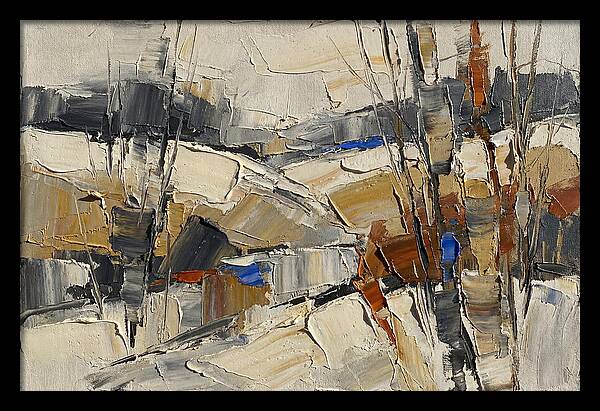 Frosty Landscape In Palette Knife