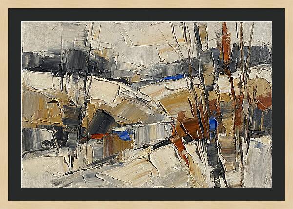 Frosty Landscape In Palette Knife