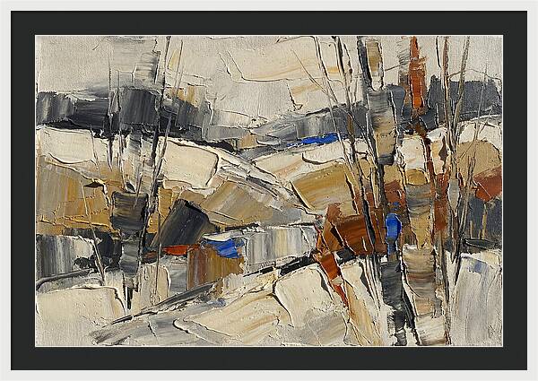 Frosty Landscape In Palette Knife