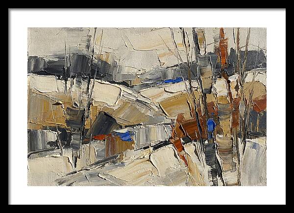 Frosty Landscape In Palette Knife