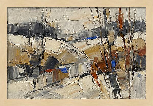 Frosty Landscape In Palette Knife