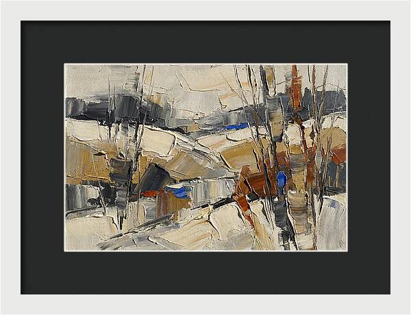 Frosty Landscape In Palette Knife