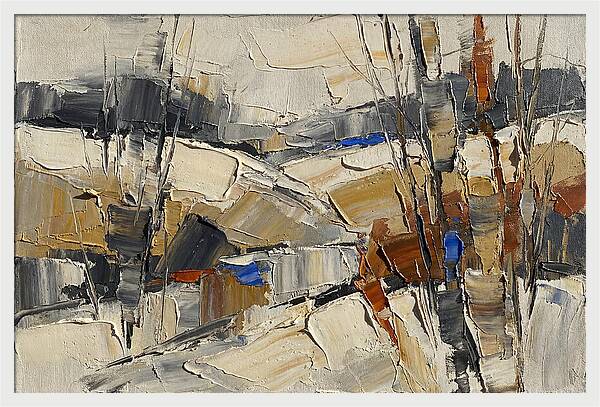 Frosty Landscape In Palette Knife