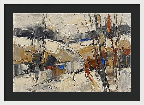 Frosty Landscape In Palette Knife