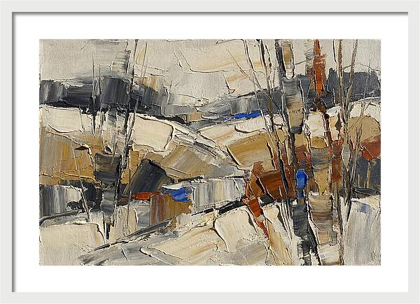 Frosty Landscape In Palette Knife