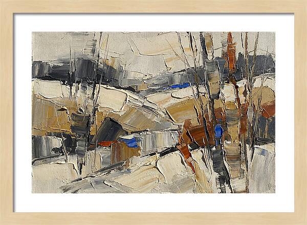 Frosty Landscape In Palette Knife