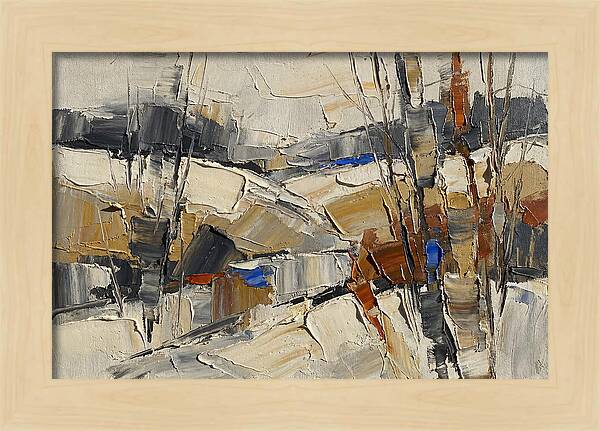 Frosty Landscape In Palette Knife