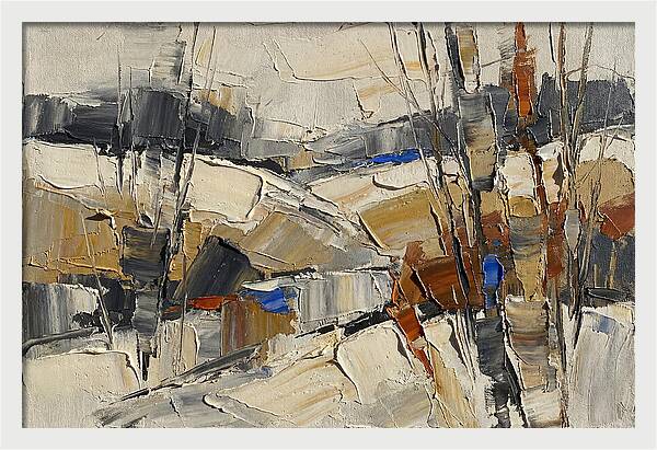Frosty Landscape In Palette Knife