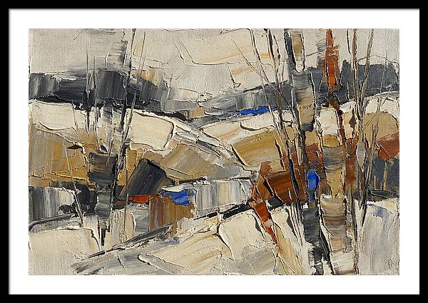 Frosty Landscape In Palette Knife