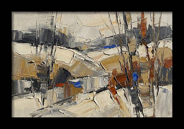 Frosty Landscape In Palette Knife