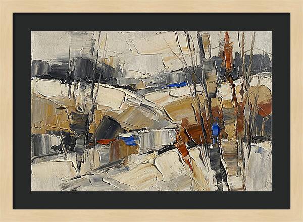 Frosty Landscape In Palette Knife