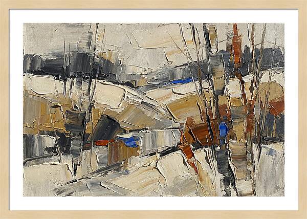Frosty Landscape In Palette Knife