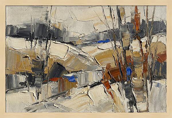 Frosty Landscape In Palette Knife