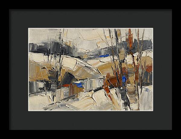 Frosty Landscape In Palette Knife
