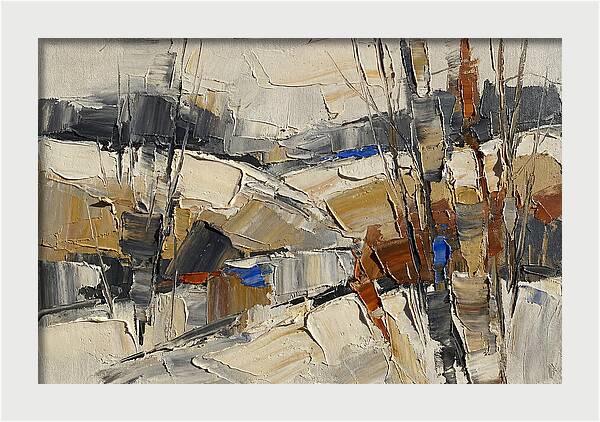 Frosty Landscape In Palette Knife