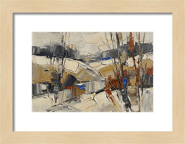 Frosty Landscape In Palette Knife