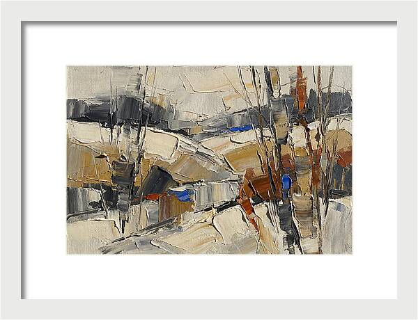 Frosty Landscape In Palette Knife