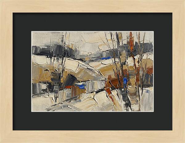 Frosty Landscape In Palette Knife