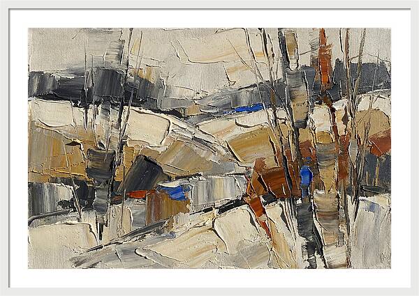 Frosty Landscape In Palette Knife