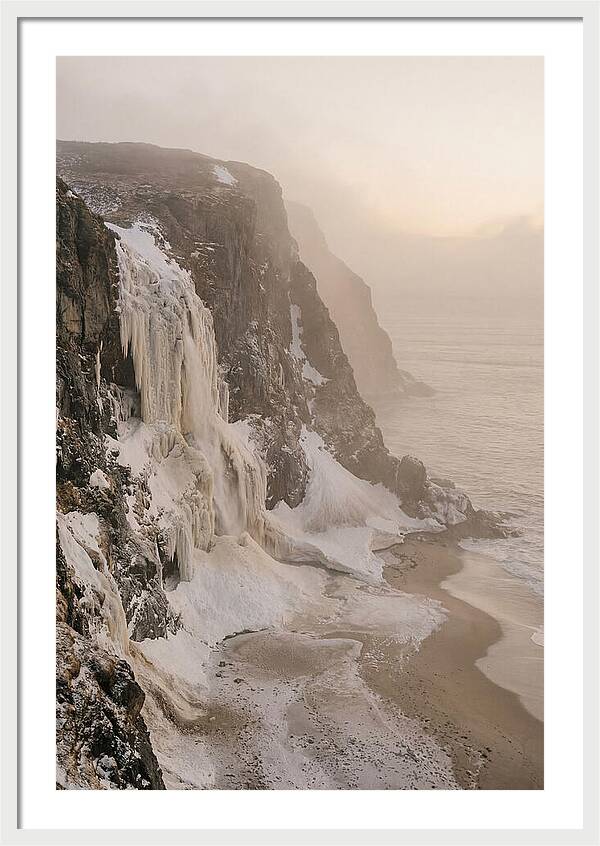 Frozen Cascade Of Ice And Snow