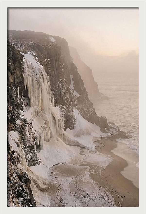 Frozen Cascade Of Ice And Snow