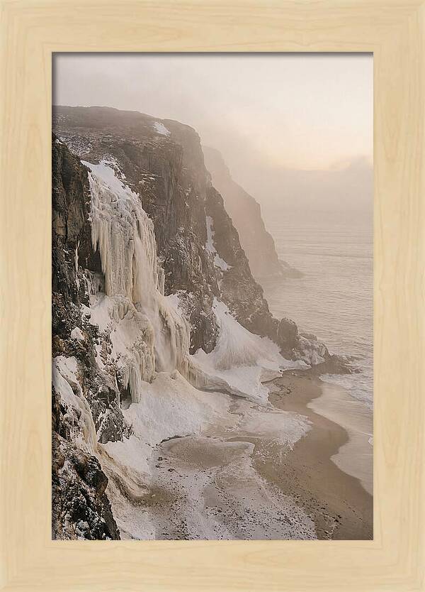 Frozen Cascade Of Ice And Snow