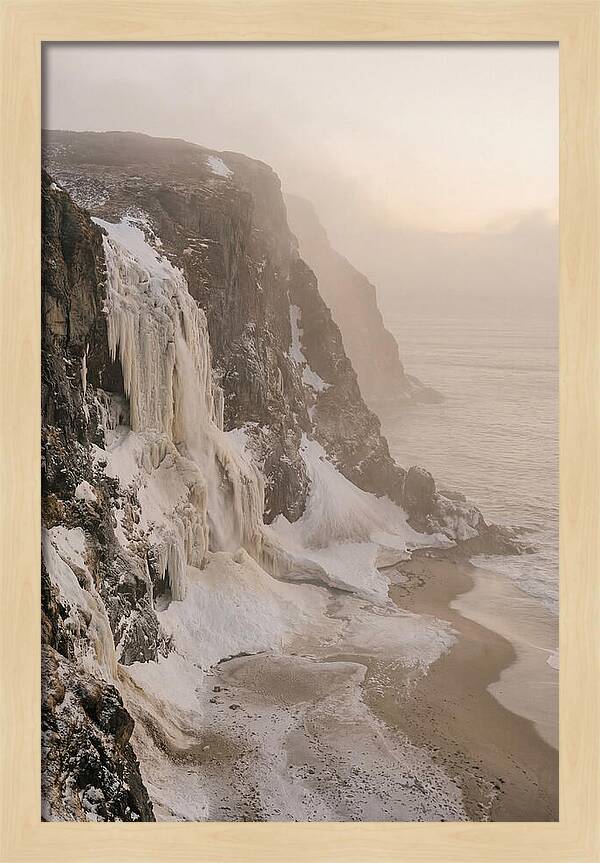 Frozen Cascade Of Ice And Snow