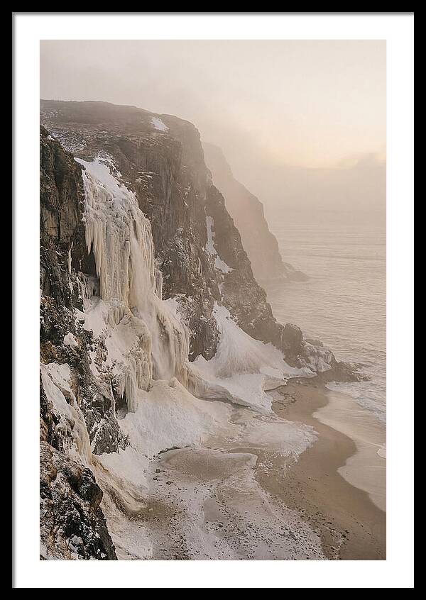 Frozen Cascade Of Ice And Snow