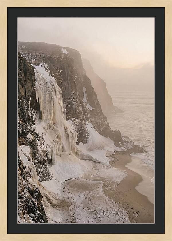 Frozen Cascade Of Ice And Snow