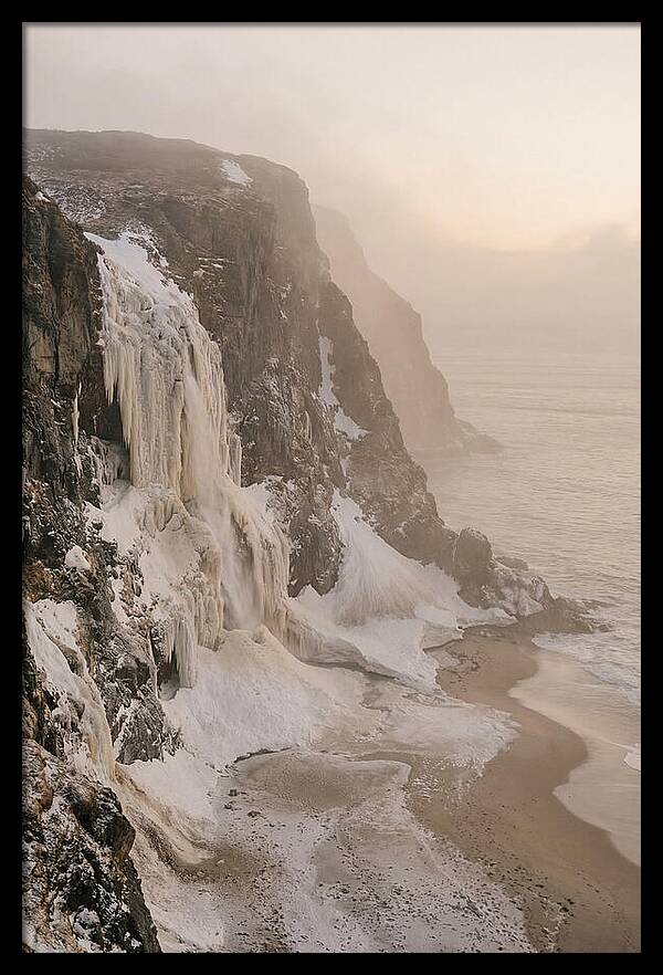 Frozen Cascade Of Ice And Snow