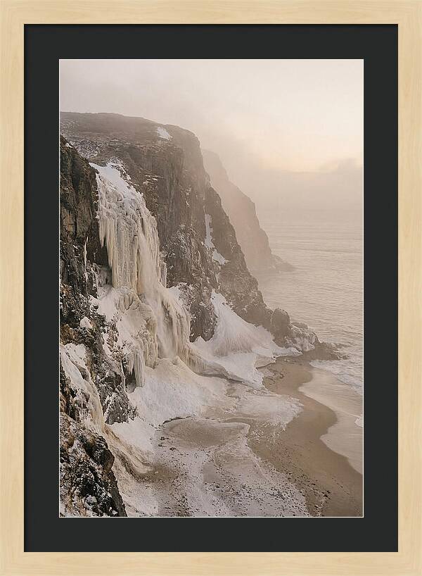 Frozen Cascade Of Ice And Snow