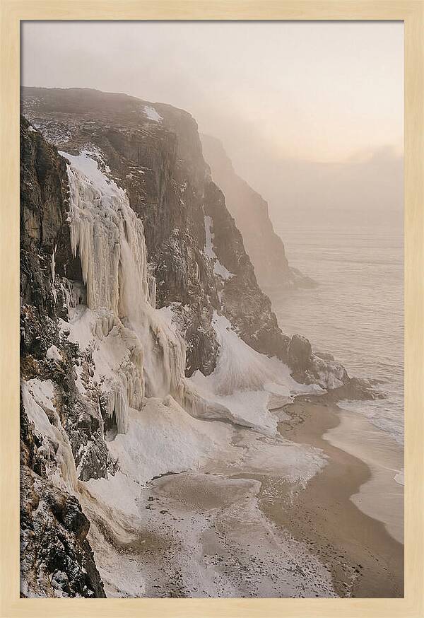 Frozen Cascade Of Ice And Snow
