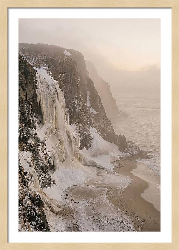 Frozen Cascade Of Ice And Snow