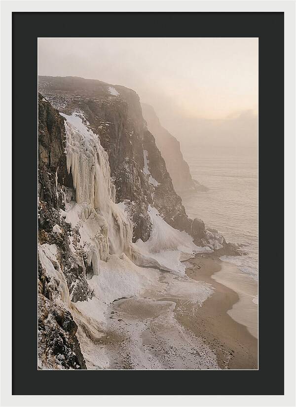Frozen Cascade Of Ice And Snow
