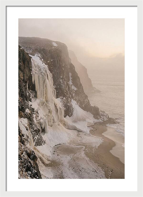 Frozen Cascade Of Ice And Snow