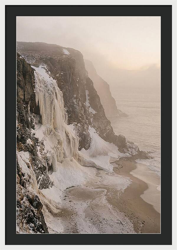 Frozen Cascade Of Ice And Snow