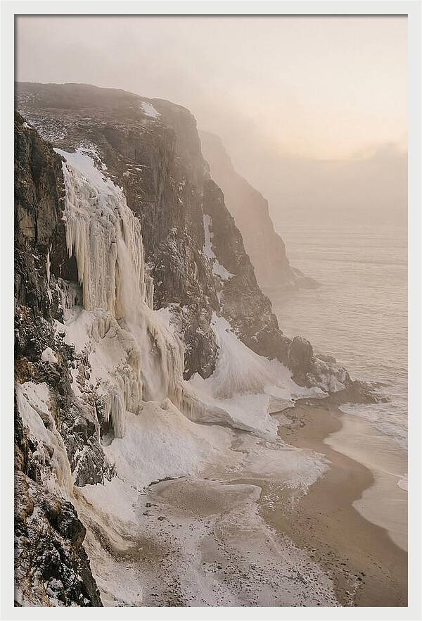 Frozen Cascade Of Ice And Snow