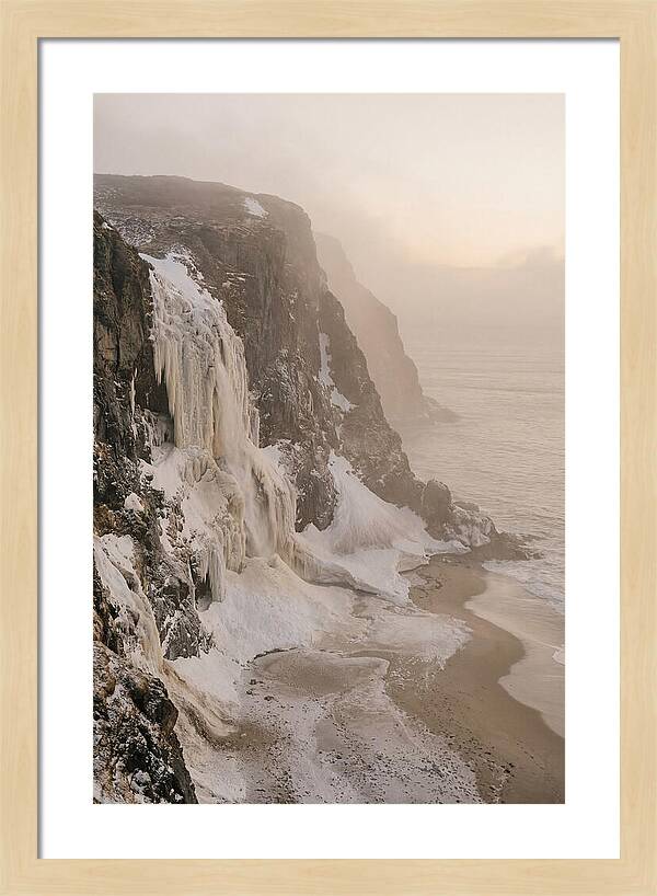 Frozen Cascade Of Ice And Snow
