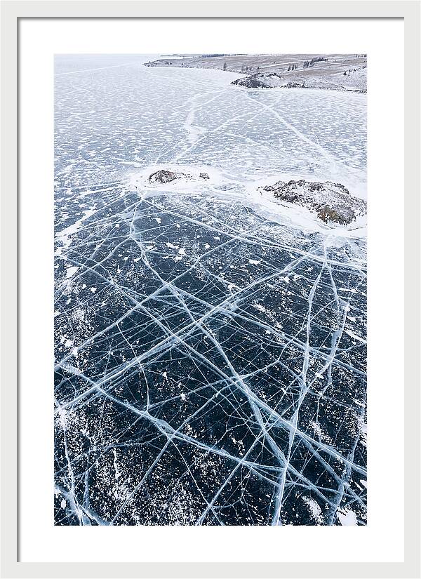 Frozen Lake Patterns Above