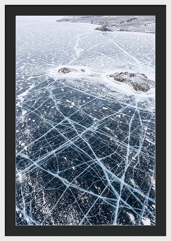 Frozen Lake Patterns Above