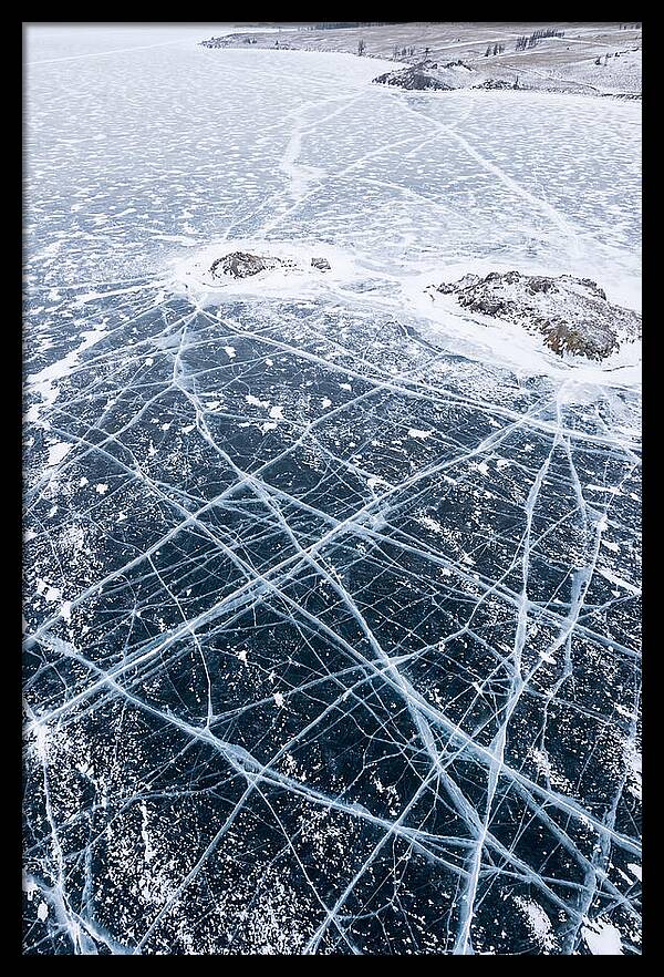 Frozen Lake Patterns Above