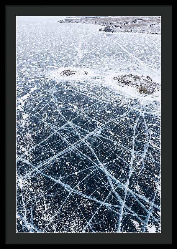 Frozen Lake Patterns Above
