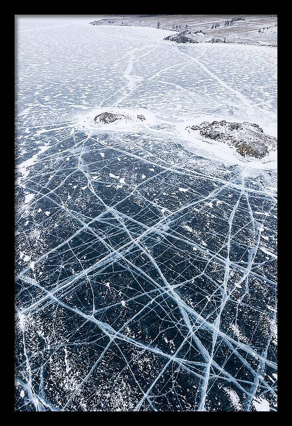 Frozen Lake Patterns Above