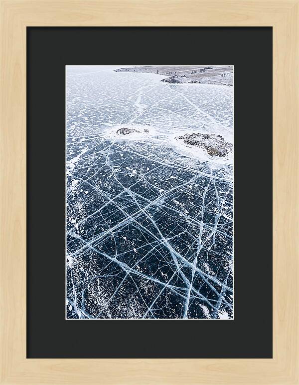 Frozen Lake Patterns Above