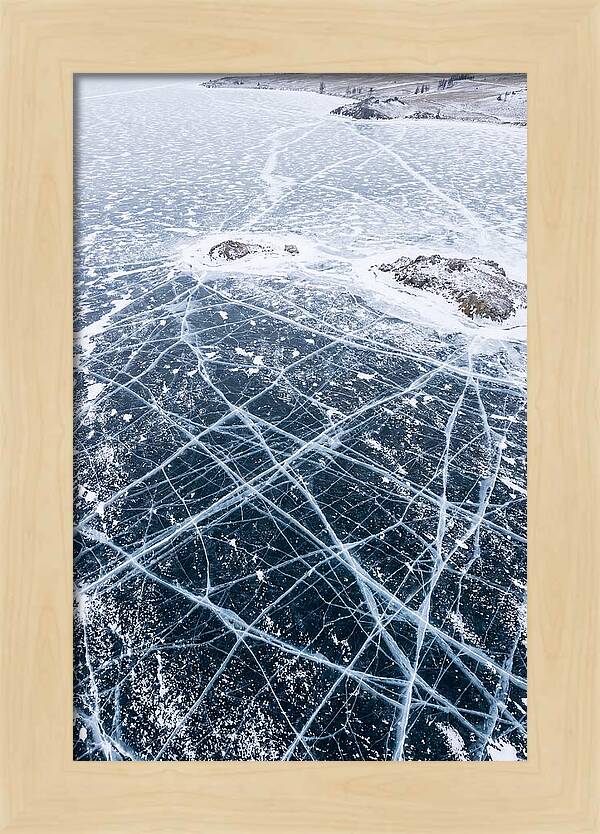 Frozen Lake Patterns Above
