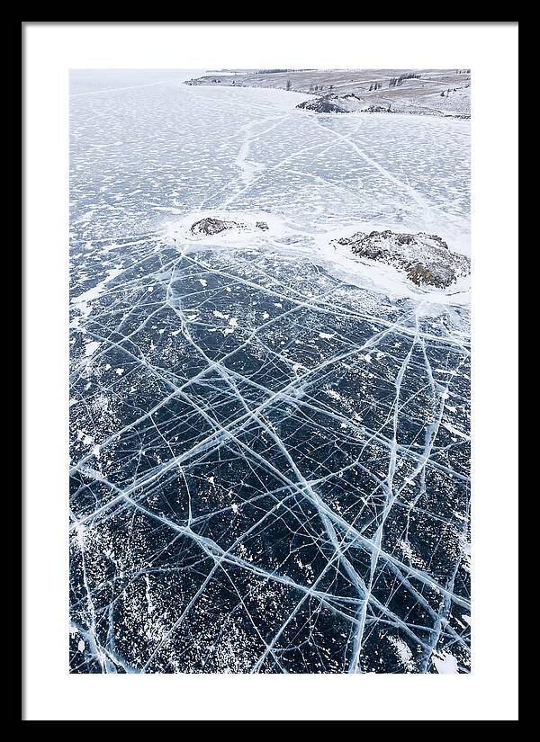 Frozen Lake Patterns Above